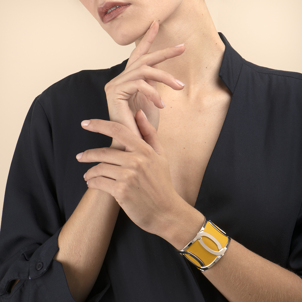 Perroquet Bracelet, Silver finish, Sun / Navy Blue image number 3